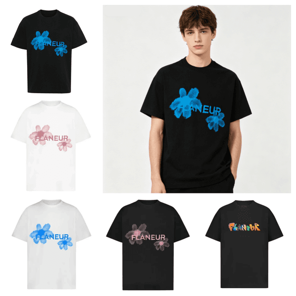 Men's T Shirts 2026 Flaneur Homme Floral Graphic Brand Pattern Printed T-shirts Summer Luxury Cotton Hip-hop Classic Fashion Style Men 'and Women' Top Tees