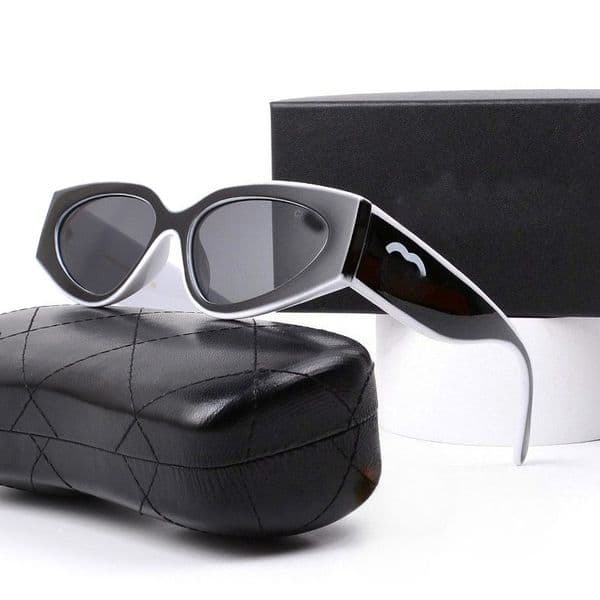 New Designer Sunglasses Oversized Cat Eye Sunglasses Women Man Luxury UV Protection Shades Trendy Retro Style with Box