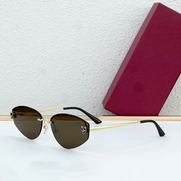 New PANTHERE DE Carter CT0431S High Quality Designer Sunglasses for Men Women Fashion Classic Rimless Eyewear UV400 With Original Box Size 65-15-140