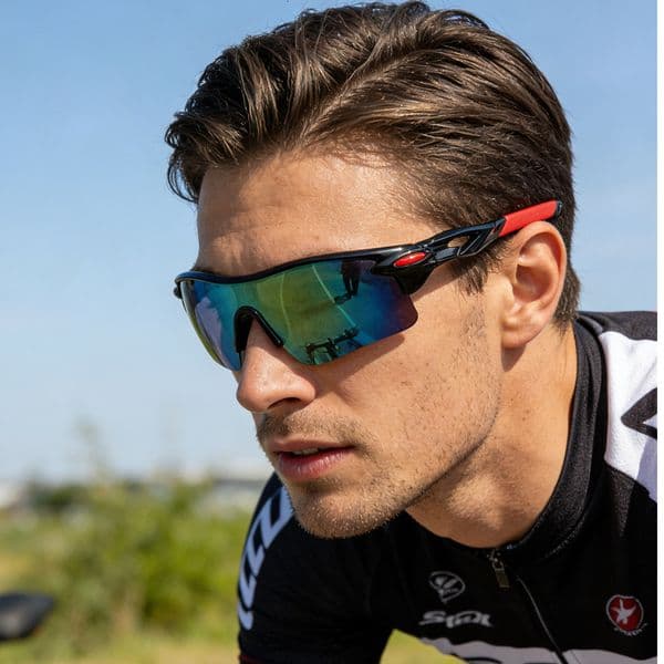 High Quality Hanmeng 9181 Cycling Men's and Women's Bicycle Sunglasses Outdoor Sports Glasses PC Lenses