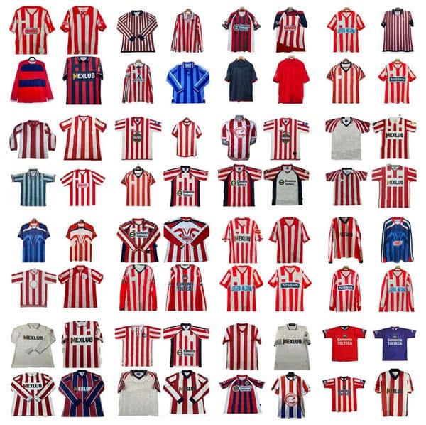 1960 1996 1997 1998 1999 2000 2006 2007 2008 Retro Chivas de Guadalajara soccer jerseys 86 88 94 95 96 97 98 99 00 01 02 03 06 07 08 09 10 11 12 115 year Vintage football shirt