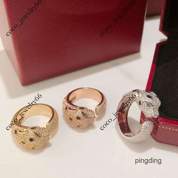 911 Designer Panthere ring woman for man diamond Emerald glasses Sterling Silver Speak with personality T0P quality official reproductions premium gifts 015