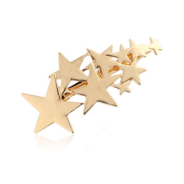 Metallic shiny chain five-pointed hairpin, new meteor shower headpiece, best-selling star hairpin