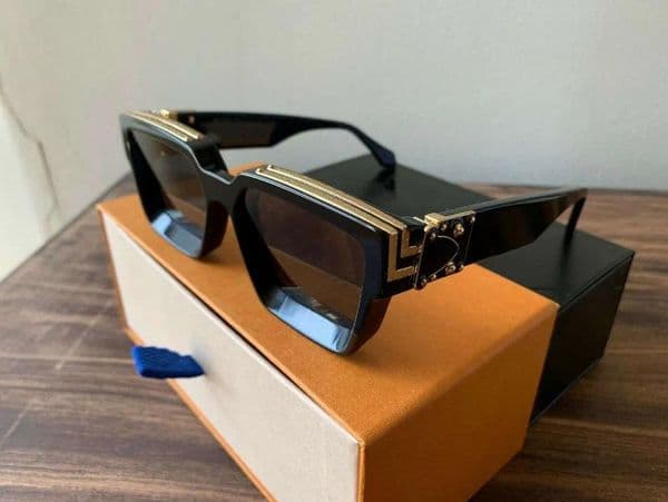 Wholesale-Luxury MILLIONAIRE Sunglasses full frame Vintage designer sunglasses for men Shiny Gold Logo Hot sell Gold plated Top 96006