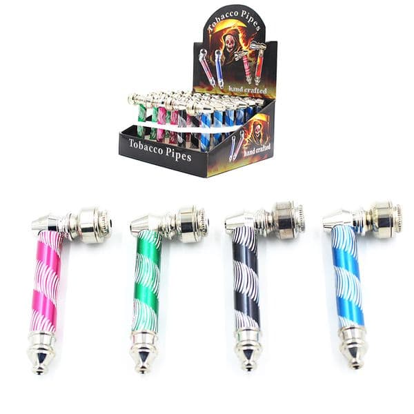 Wholesale Popular Newest colorful metal tobacco pipe Mini Smoke Hand Spoon Pipes for smoking Removable Cleaning with Screen Cap