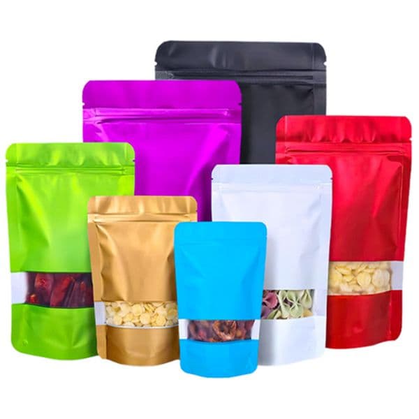 Colourful Stand Up Aluminum Foil Self Seal Packaging Bags Food Storage Zipper Package Pouch Sealing Storages Bag