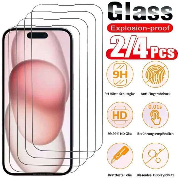 2~4PCS Screen Protector 17 16 Tempered Glass For iPhone 17e 16e 15 14 13 12 11 Pro Max Phone Film iPhone17 26L0422