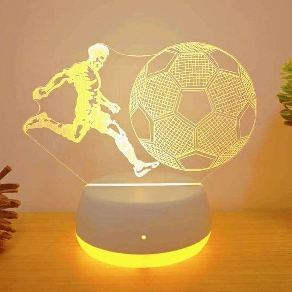 USB 3D Football Sports Atmosphere Novelty Night Light Room Decoration Desk Lamp