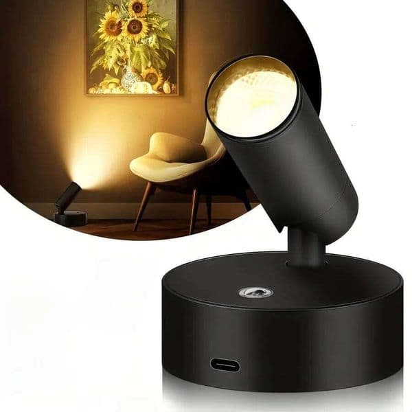 Ammtoo Bedside Led Touch Indoor Wireless Spotlights USB Charging Lamp Magnetic LED Cordless Wall Sconces Light