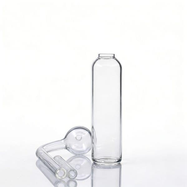 Wholesale Travel Mini Glass Oil Burner Bong Hookah with Thick Heady Clear Heady Recycler Hand water Bongs Pipes for Smoking with Removable Banger bowl