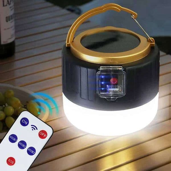 NV Solar LED Camping Light USB Rechargeable Tent Lamp Outdoor Waterproof Emergency Lights Portable Lanterns Energy Saving Bulb