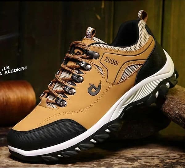 Autumn And Winter Models Mens Waterproof Hiking Shoes Outdoor PU Leather Sports Shoes Wear-Resistant Walking Tactical 260422