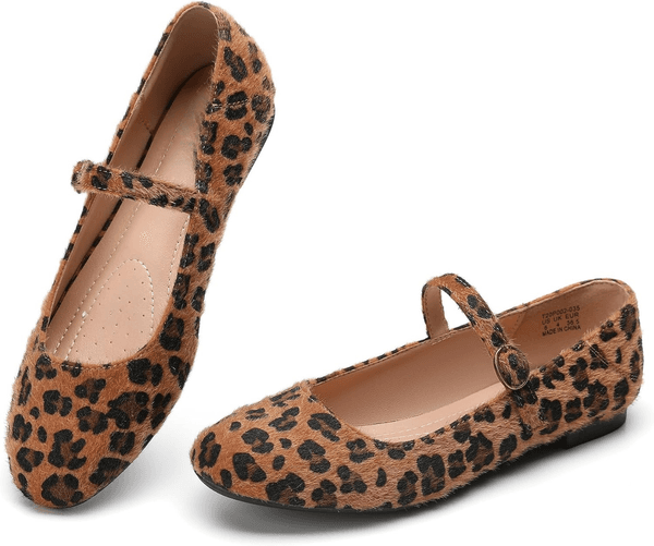 Black Mary Jane Ballet Flats for Women, Ankle Strap Dressy Comfortable Flats, Round Toe Soft Sole Non Slip Shoes for Work, Wedding, Daily Wear