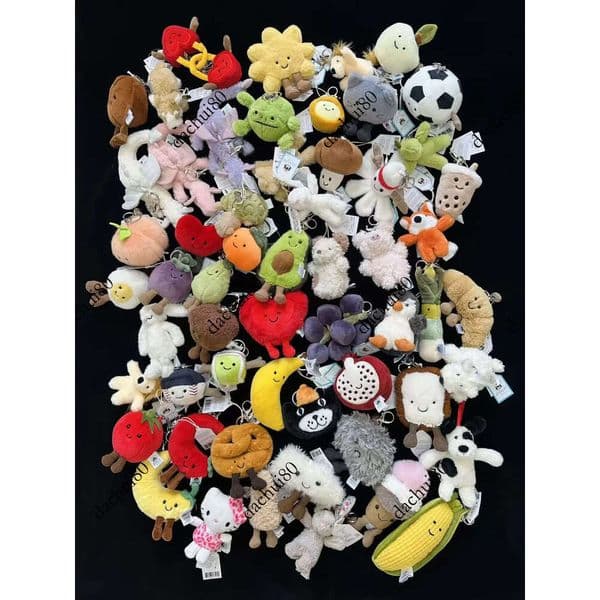 11 Jelly Cat Cotton Candy Cute Soft Two Tone Keychain Bag Plush Accessories Doll Car Pendant Holiday Gifts Various styles