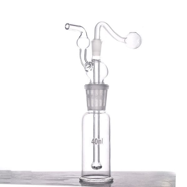 Wholesale Thick heady Clear 10mm Female Hookah Set Glass Oil Burner Bubbler Inner Perc Stem water bong With Curved Replaceable Smoking Oil banger Bowl Attachment