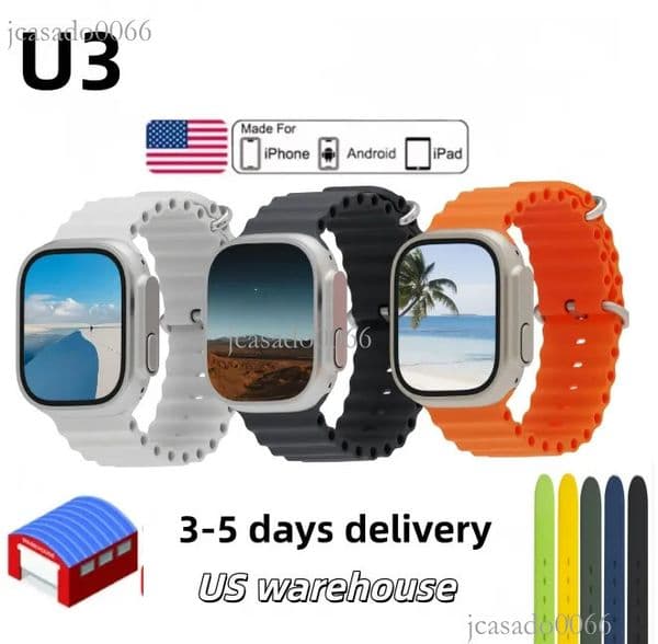 Latest smartwatch ULTRA 3 49mm strap series 11 men's and women's watches Bluetooth call wristband wireless charging fitness tracker Android sports