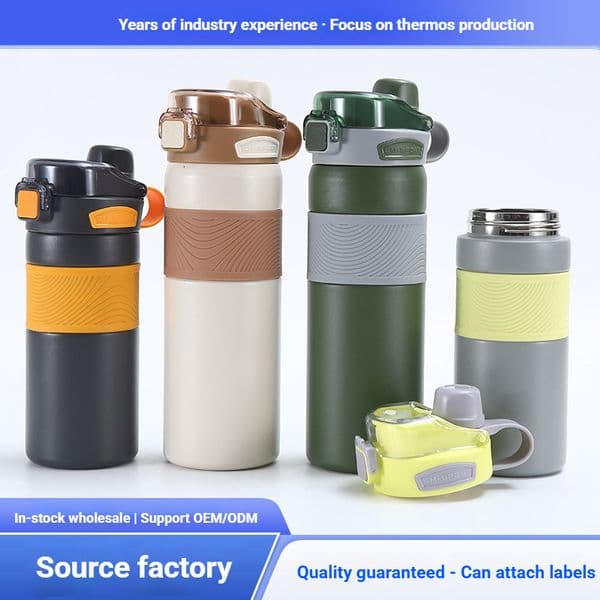 New Large-Capacity 316 Stainless Steel Sports Water Bottle with Dual-Sip Straw Cup: Portable Insulated Bottle for Outdoor Hiking
