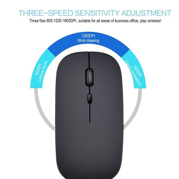 wholesale 100pcs M80 2.4G Wireless Rechargeable Charging Mouse Ultra-Thin Silent Office Notebook Opto-electronic Mouse black