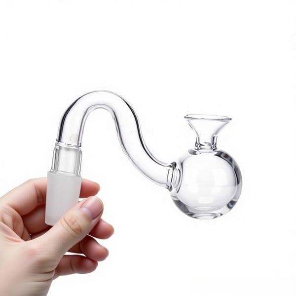 Wholesale Funnel Curved Glass Oil Burner Pipe Bowl Bubbler 14mm Male DownStem Bowls Slide Smoking banger bowl For Water Hookahs Bongs