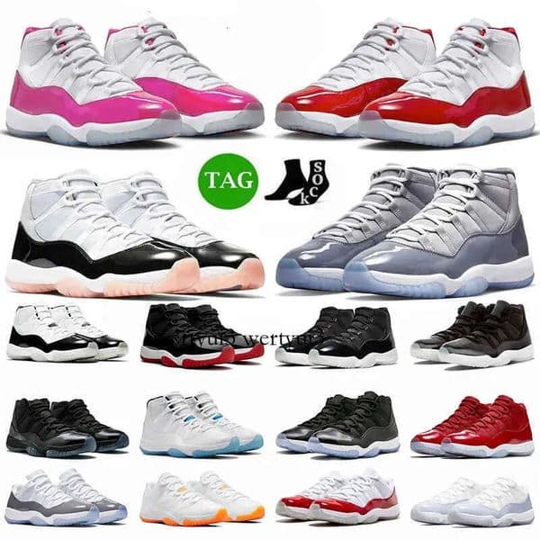 11s Cherry Basketball Shoes Men Women 11 DMP pink Neapolitan Cement Grey Midnight Navy Cool 25th Anniversary 72-10 Low Bred Mens Trainers Sport Sneakers
