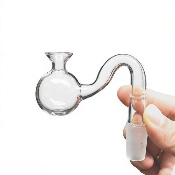 Clear Thick heady Funnel Curved Glass Oil Burner Pipe Bowl Bubbler 14mm Male DownStem Bowls Slide Smoking banger bowl For Water Hookahs Bongs