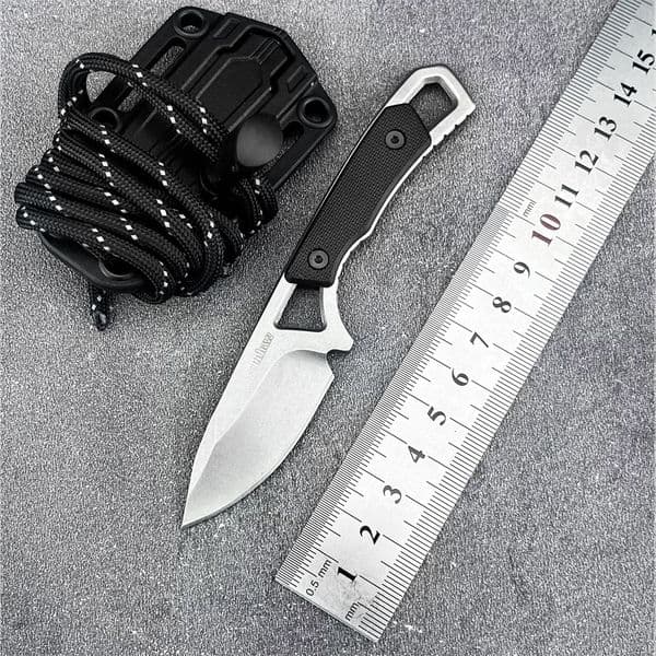 KS 2085 MINI Straight Knife 8Cr13Mov Blade Nylon Fiber Handle Daily Portable and Portable Emergency Utility Knife Men's Gifts