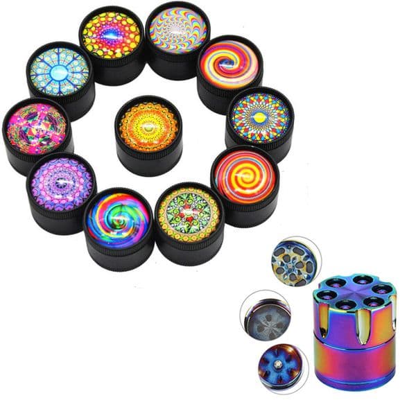 Cheap Portable Bullet Shape Colorful Zinc Alloy Mini Herb Grinder Spice Miller Crusher Mini 30mm Beautiful 3D colorful Unique Design Smoking tobacco grinders