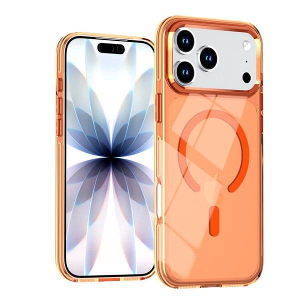 Smooth Bright Color Transparent Magnetic Magsafe Phone Case Metal Camera Lens For iPhone 17 Air 17e 16e 16 15 Plus 14 13 12 Pro Max Clear Acrylic Protective Cover