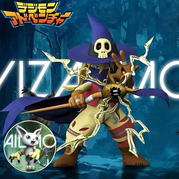35-115cm Anime Digimon Adventure Figure Wizarmon And Tailmon Action Figure Pvc Statue Desktop Ornament Collectible Model Toys S260424