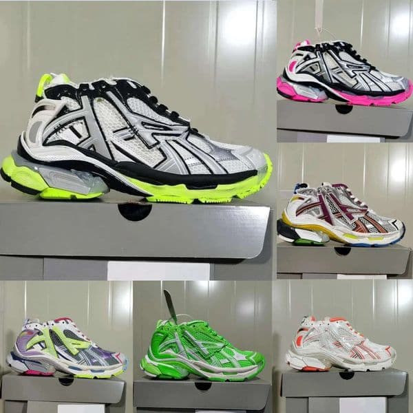 Top Quality Designer Sneakers Track LED Casual Light 3 30 Shoes 75 70 Runner Men Women Grey Blue Mesh Leather Beige Black Pink Nylon Printed Platform for Trainers