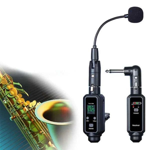 Wireless UHF Saxophone Microphone System Brass Instruments Professional Stage Performance Clip-On Radio Microphone J260423