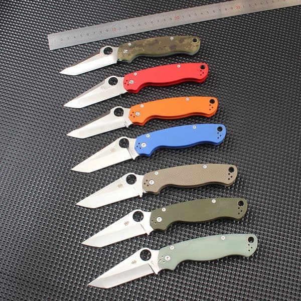 New C81 Outdoor Camping Hiking Fishing Survival Sharp Folding Knife G10 Handle
