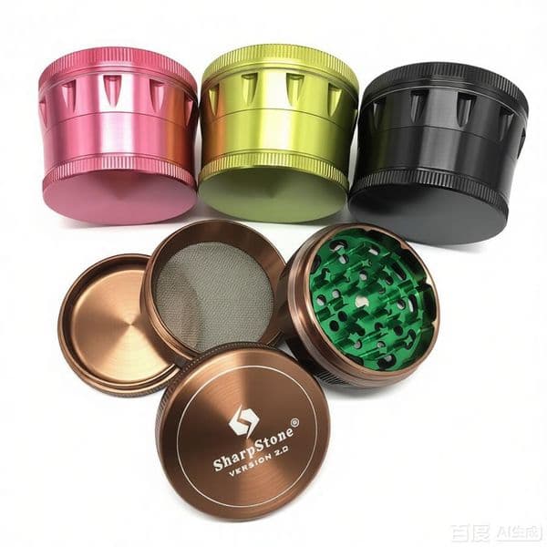 Popular Brand 2.5inches SharpStone version 2.0 Tobacco herb grinder Aluminium Metal Smoking Crusher Sharp Stone Smoking herbal Grinder