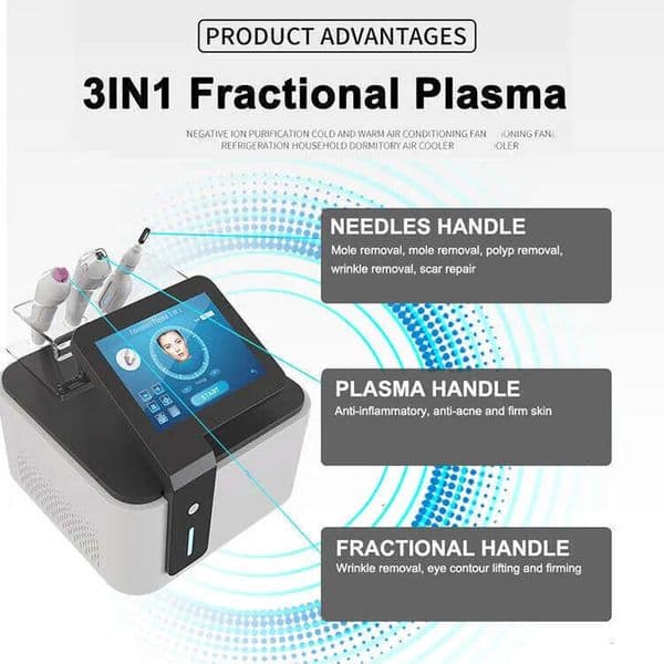 Ace Top-Notch Portable 3 In 1 Cold Jet Plasma Shower Skin Rejuvenation Anti-Aging Machine Dot Matrix + Needle Eyelid Remodeling Skin Bactericidal Machi