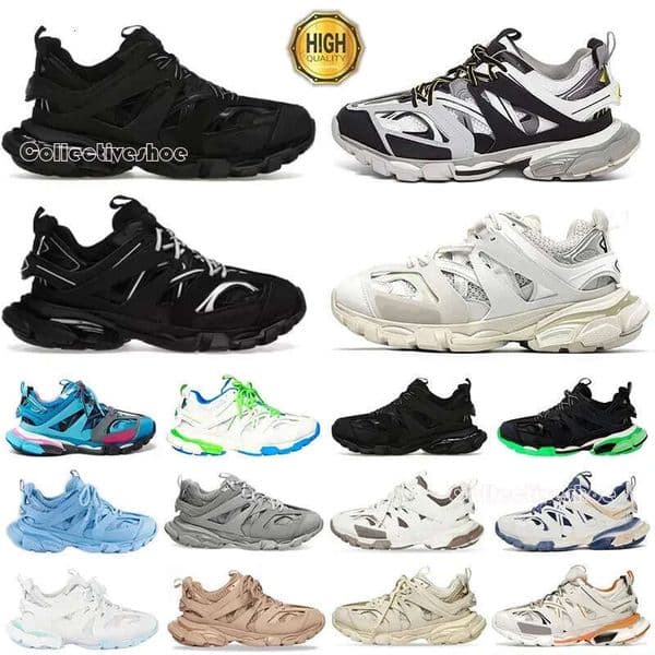 designer track tracks mens women trainers Track 3 Shoes AAA Triple white black Gomma leather Trainer Nylon Printed Platform Sneakers shoes Size 35-45