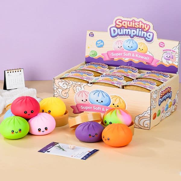 Mystery Rainbow Dumpling Squishy Toy Blind Box Stress Relief Fidget Sensory Toy for Kids