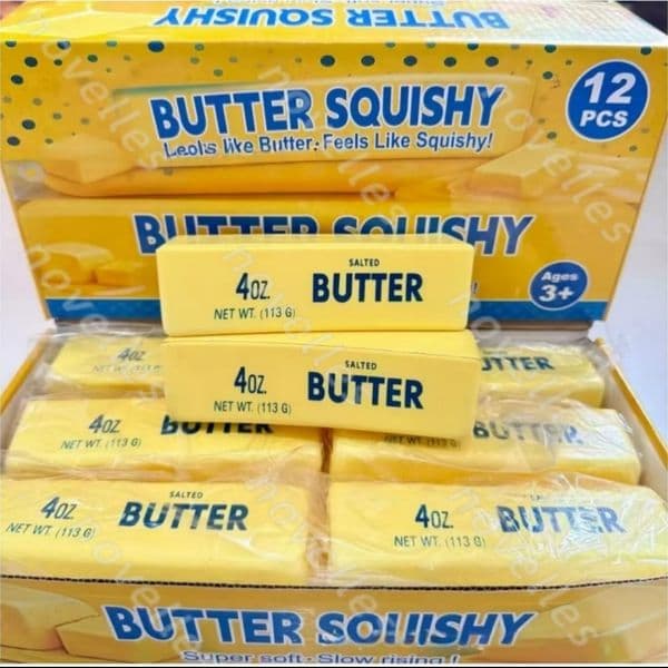 4oz Squishy Butter Stick Fidget Toy Slow Rising Stress Relief Cheese Stick for Kids Adults Fun Gift for Festive & Party Supplies Prop Supplies With display box