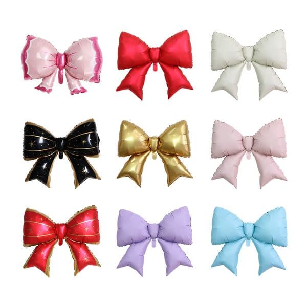 Party Decorations Bowknot Foil Balloon Girls Birthday Party Dreamy Wedding Christmas Decorative Kids Toy Festive Atmosphere