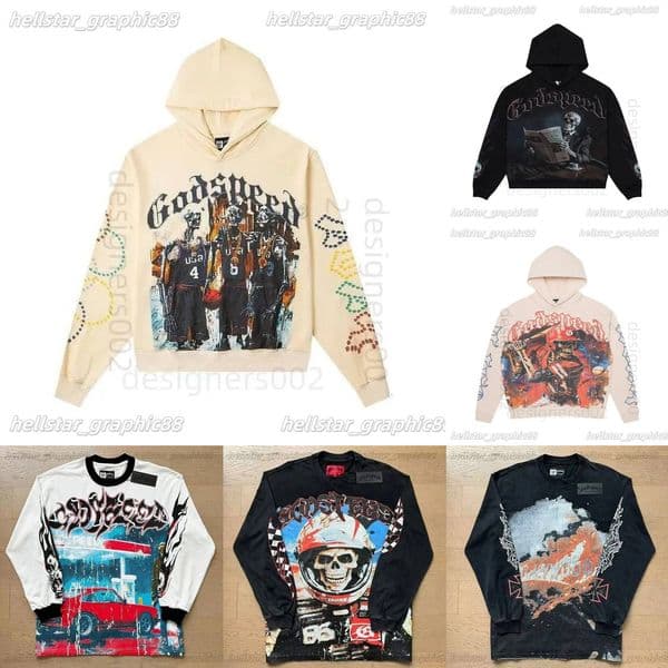 god speeds 2025 new tss designer Hoodie set Men's and Women's T-shirt shorts Sweatshirts top and pants set hoodie High Quality Red Green Graffiti god speed t shirt fc4 2a