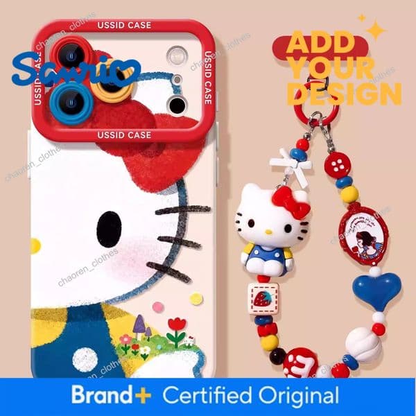 Cute Cat Phone Suitable Iphone 17 Pro Max, Spring 16, Apple 15, With Hanging Chain, Silicone Case For 14, 13 Luxury Goods