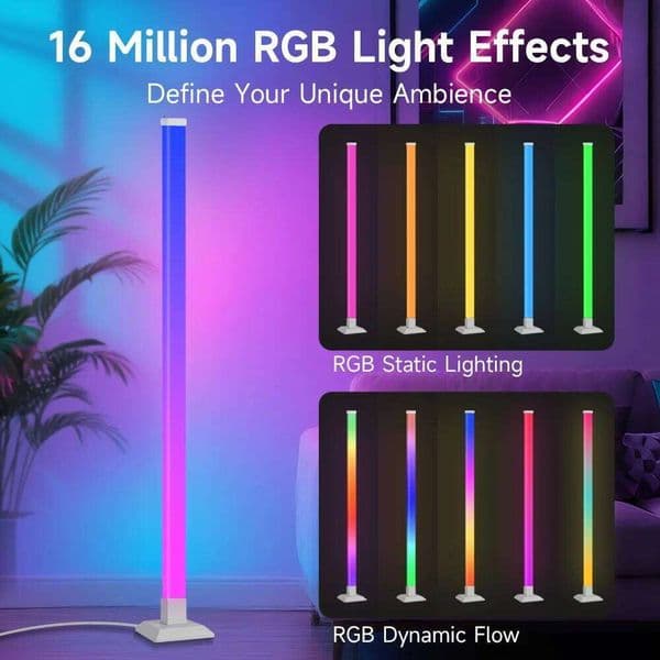 Atmosphere Led Smart Stand Floor Light Dimmable Night Lamp Colorful Decorative Lighting For Christmas Bedroom Game
