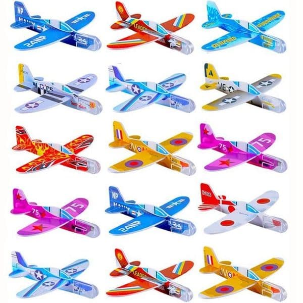 Mini DIY Hand Throw Flying Glider Planes Kids Game Toys Foam Airplane Party Favors Gift Outdoor Launch Fighter Toy 261 ZZ TAX Duy Free