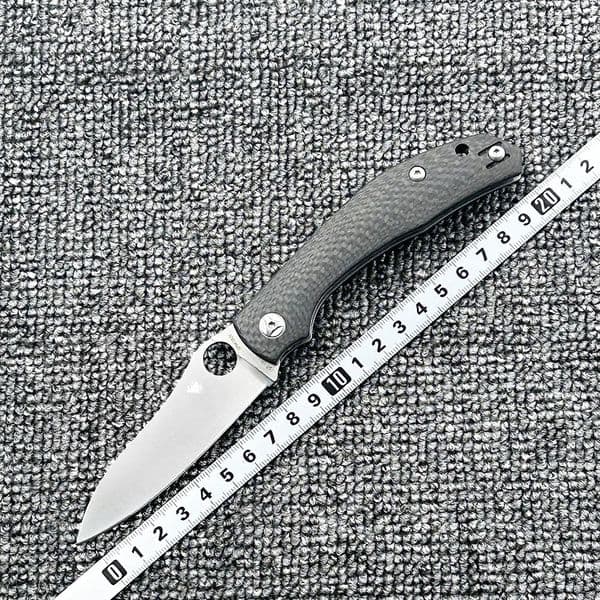 C241 Carbon Fiber Handle Folding High Hardness Outdoor Camping Wilderness Survival Pocket Tool Knife