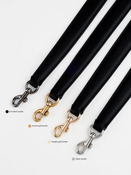 Grained Leather Adjustable Bag Strap Shoulder Carry Belt For Women Handbag Lady Silvery Buckle Lychee Grain Leather 260423