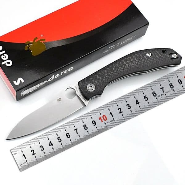 C241 Pocket Folding Knife Logo S30V Blade Carbon Fiber Handle Camping Outdoor Fishing Hunting EDC Kitchen Fruit Knife Tool