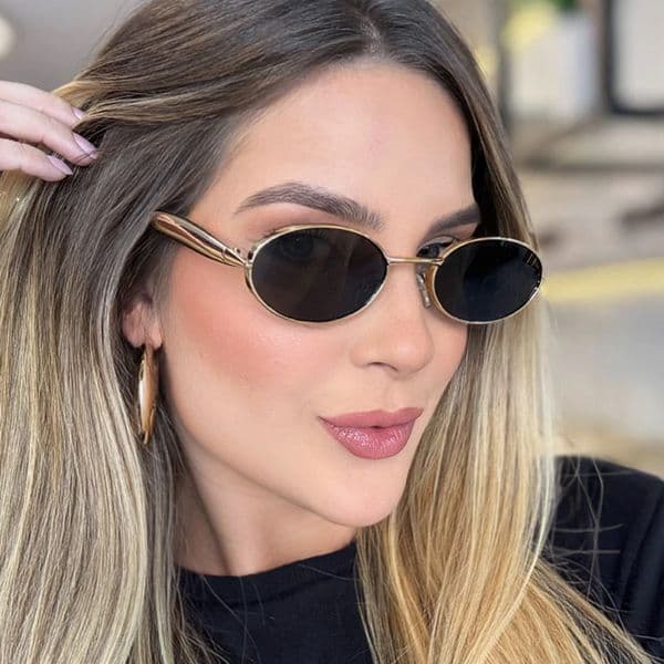 High Quality New Old Money Style Oval Women, Trendy European and American Fashion Glasses, High-End Sun Protection Sunglasses for Summer