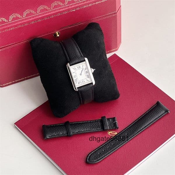 Top quality tanks watch super clone watches watch women mens watch luxury designer watch swiss quartz movement sapphire glass leather strap 22mm with box CEYB