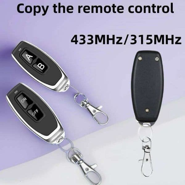 Wireless RF Control Transmitter 433/315MHz with 2 Buttons for Garage Door Opener Home Automation Universal Remote