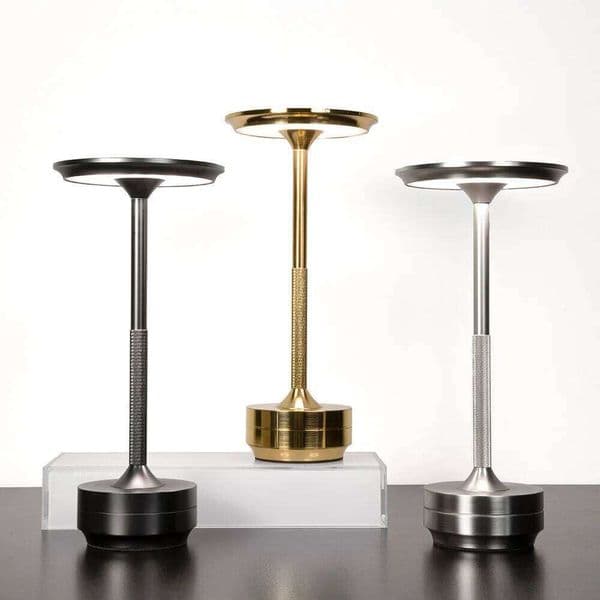 Rechargeable Alloy Table for Bedroom Wireless Touch Camping Candle Creative Desk Lamp USB-C Charging 2400mAh