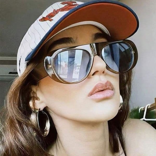 High Quality European and American Women 2025 New Large Frame Fashion Glasses for Men Jelly Color Personality Sunglasses Big Face Slimming